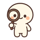 Readie searching with magnifying glass